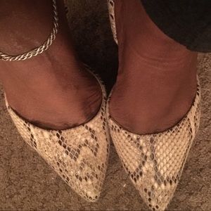 Charlotte Russe faux snake skin pumps